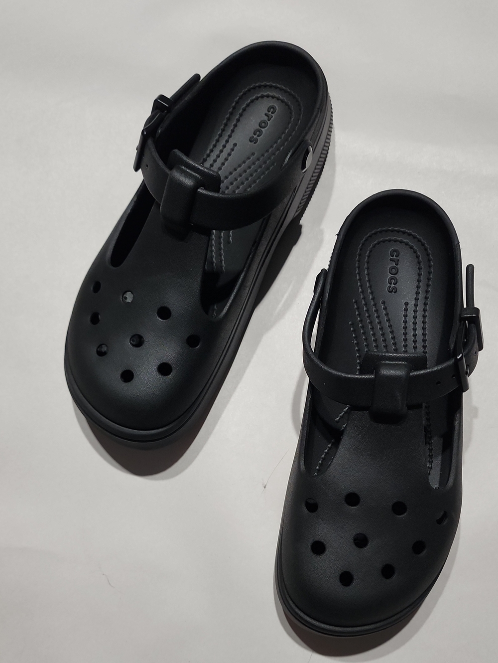 Crocs Classic Black Mary Jane Clog Size Womens 9 / Men 7 - Picture 2 of 4